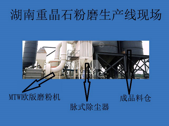 重晶石湖南磨粉現場
